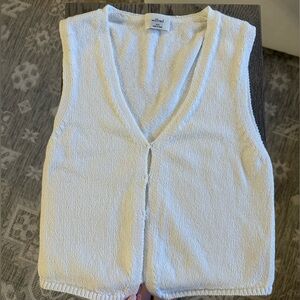Wilfred BASQUE White Knit Vest by Aritzia